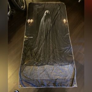Mystic Black Hooded Figure Tapestry for Halloween & More